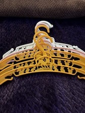 Set of 6 Vintage Children's Hangers Plastic 1960s