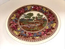 Copeland Spode Delft Round Platter Spode's Tower Castle  12.5  England Rare