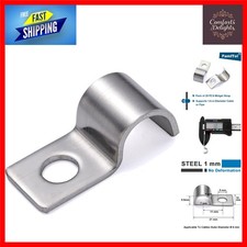 Secure Your Cables with Ø 6mm Metal U Pipe Clamps - 25 pcs Stainless Steel Clips