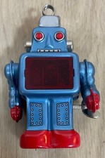 Vintage Tin Sparking Robot Wind-Up Spring Toy Japan Metal Retro Works VG