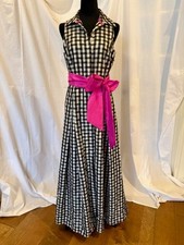 NEW EIZA J GARDEN PARTY CHECKERED SPRING DRESS Size 6