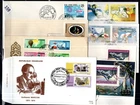 /// RWANDA, MONGOLIA, SPAIN, CAF, CYPRUS - 8 FDC - SPACE, AVIATION