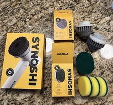 SYNOSHI® Electric Power Brush Bundle Extra Replacement Cleaning Heads All In Pic