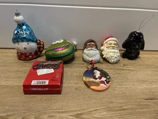 Assorted Christmas Ornaments, Lot of 7