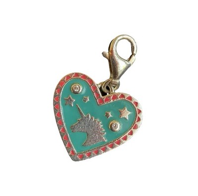 Thomas Sabo Charm - Herz mit Einhorn, türkis & rot   1320-007 7