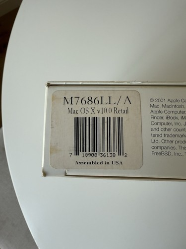 Mac OS X 10.0 Original Retail M7686LL/A - Picture 12 of 12