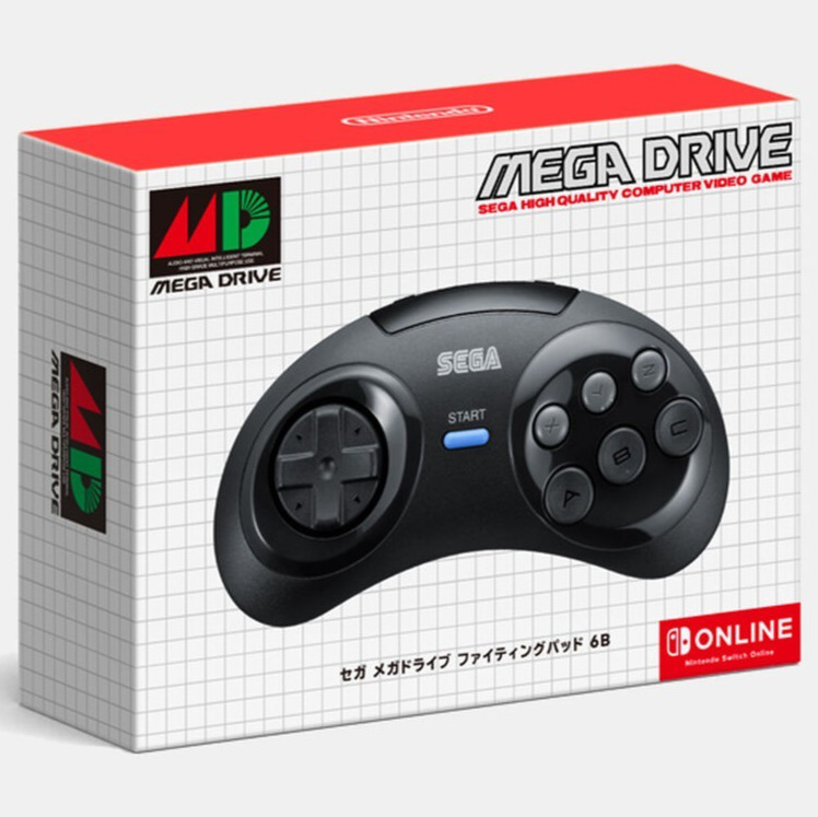 Nintendo Switch Online Sega Mega Drive Fighting Pad 6B Store Bag Sticker Japan