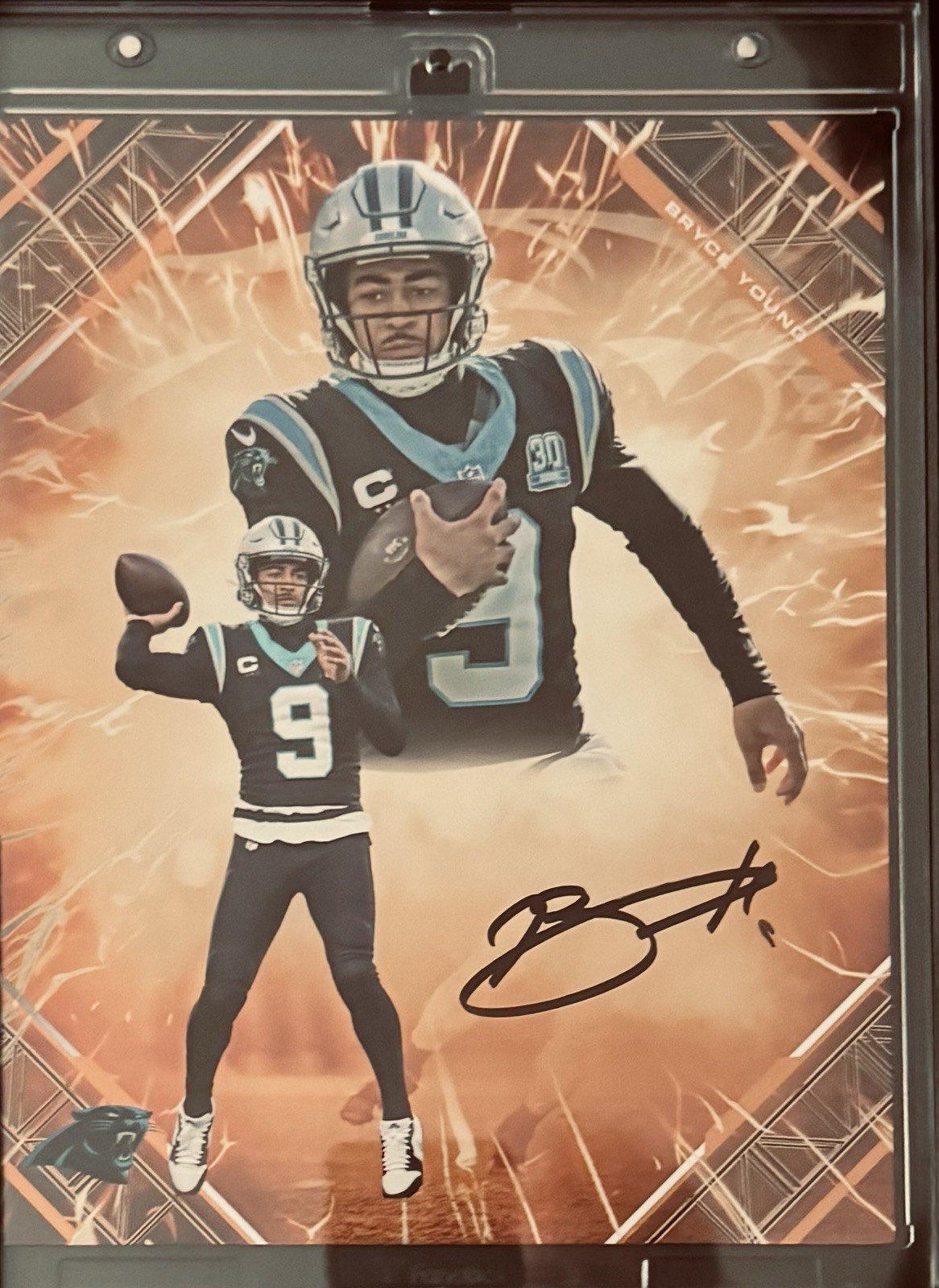 Bryce Young Autographed Signed Carolina Panthers FANATICS Emanate Under Wraps NFL QB () 