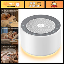 White Noise Machine with 30 Soothing Sounds, 8 Color Night Light, Sleep Aid for