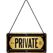 Nostalgic-Art - Blechschild T&uuml;rschild H&auml;ngeschild 10x20 cm - Achtung Private