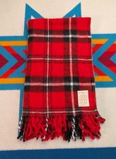 Faribault Woolen Mill Acrylic Throw Blanket Fringe Plaid USA Made Couch Camping