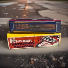 HOHNER International Diatonic Harmonica Key C Metal Chrome Finish w/ Box Vintage