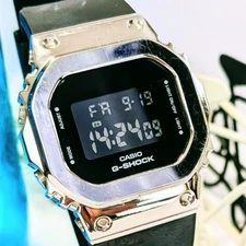 Casio G-Shock Men's Watch Black & Silver 50m Water Resistant Battery Replaced