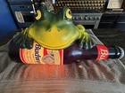 Large 22'' Vtg 1995 Budweiser Beer Lighted Talking Frog Sign NOT WORKING