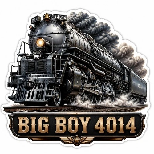 Big Boy 4014 Train Self Adhesive Vinyl Waterproof Sticker