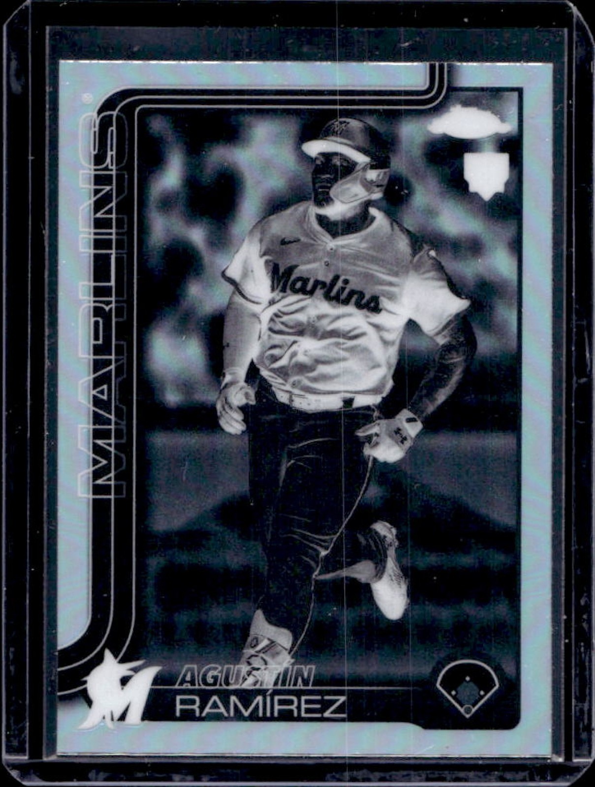 2025 Topps Chrome Update Agustin Ramirez Negative Refractor RC #USC200 Marlins