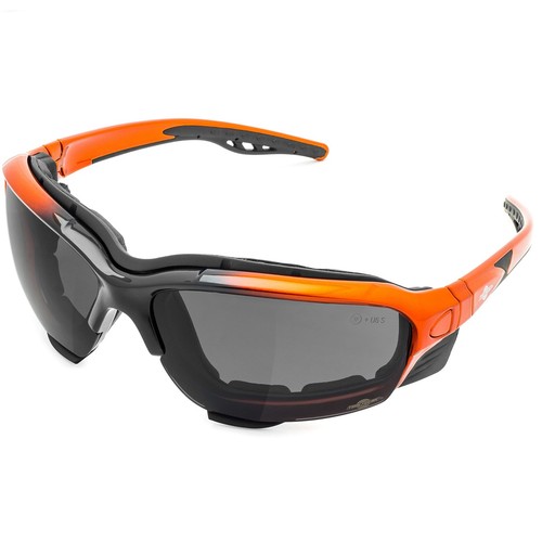 ToolFreak Foam Padded Safety Glasses Dark Tinted Lens ANSI Z87.1 Rated U6 UV ...