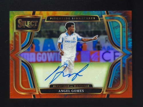 2025-26 Panini Select ANGEL GOMES 19/25 Auto Tie-Dye Prizm Pitchside #PS-AG