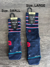 Stance FEEL360 Performance Crew Socks Independence Size: SMALL S or LARGE L 