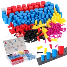 Briwooody 350 Pcs Rubber Plugs 8-Sizes Silicone Tapered Plug Kit 1/15" to 1" ...