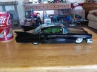 Vintage Tin Litho Friction 1960 Black Cadillac -- Bandai - Japan