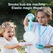 Colorful-Smoke BubbleMachine &Elastic Bubble Fog Wand-Fog T8O8