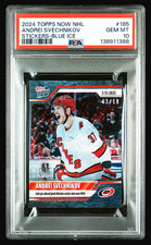 2025 Topps Now Andrei Svechnikov GW & Series Clinch Goal BLUE ICE /10 - PSA 10