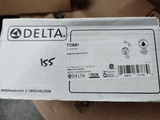 Delta T13691 Single Handle Tub/Shower Trim w/ Push Button Diverter & Metal Lever