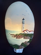 Ibis And Orchid Design Lighthouse Harbor Night Light - New In Box