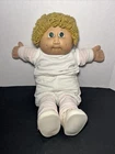 Vintage Cabbage Patch Kids Doll With Green Eyes, Blonde Hair, Shoes, Outfit