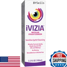 iVIZIA Micellar Eyelid Cleanser Sensitive Makeup Remover 3.3oz Rinse-Free