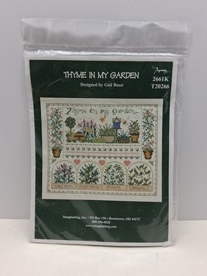 Thyme In My Garden Cross Stitch Kit, Gail Bussi, Imaginating Inc