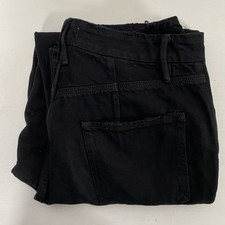 Good American Mens Black Straight Distressed Denim Jeans Size 34 Very Good JD144