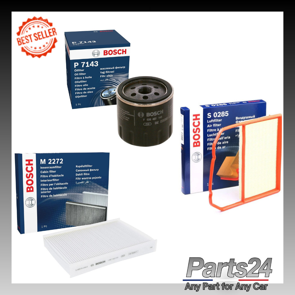 SERVICE KIT for SKODA CITIGO 1.0 - BOSCH OIL AIR CABIN FILTERS (2011-2020)