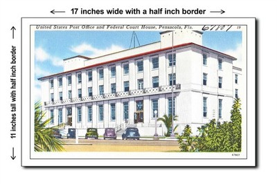 Florida 1940s - United States post office and federal court hou - 11x17 Poster