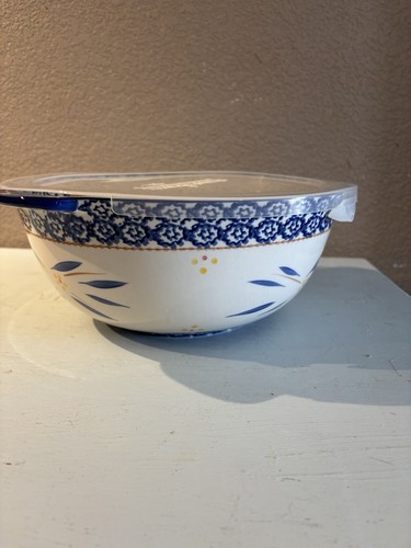 Temp-Tations by Tara Old World Schüssel mit Deckel 2 Quart Backofen mikrowellengeeignet marineblau - Bild 4 von 8