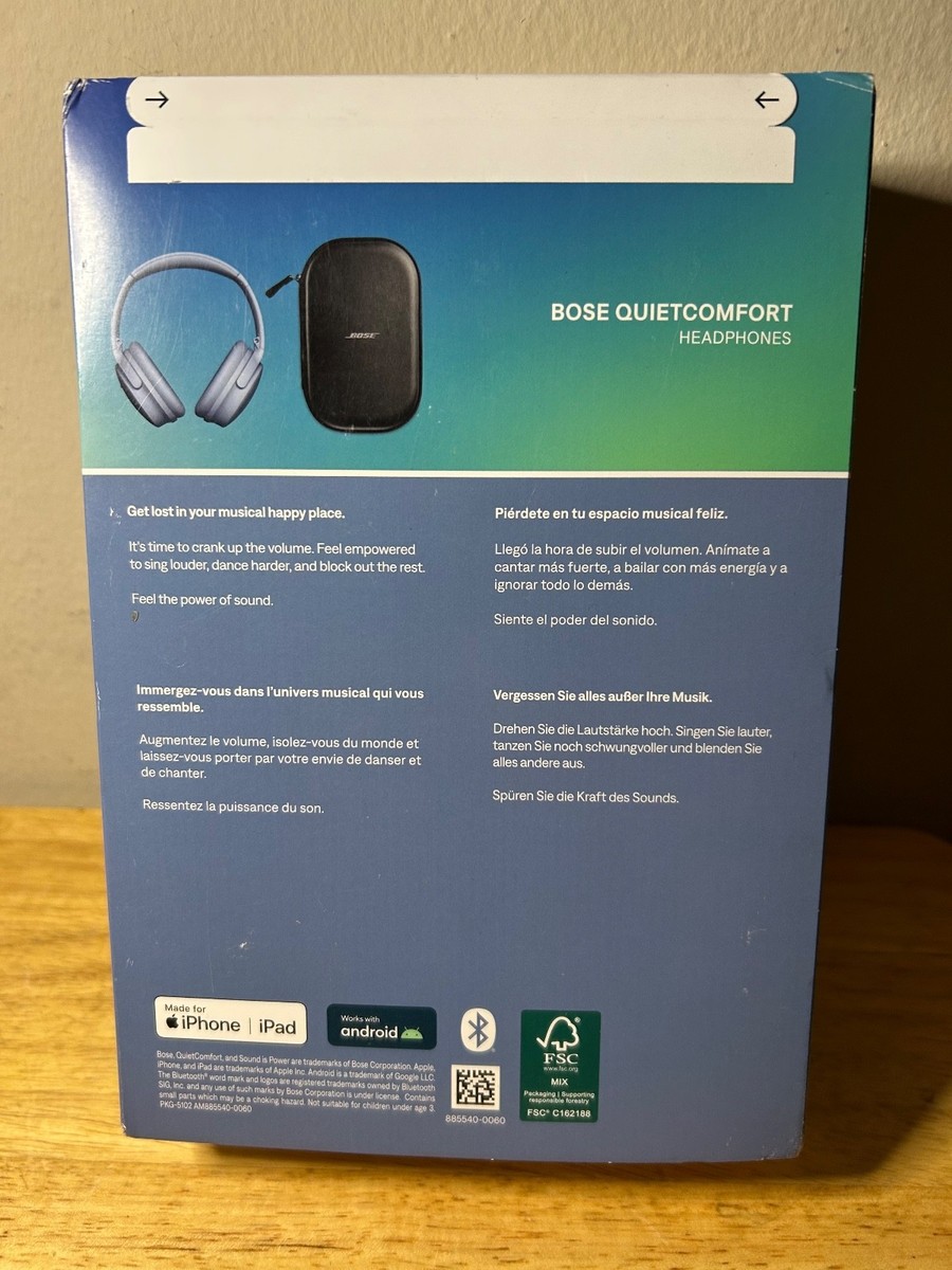 ヘッドホン BOSE QuietComfort Headphones Blue Dusk Bose QuietComfort Headphones, Bluetooth Over Ear Noise Cancelling