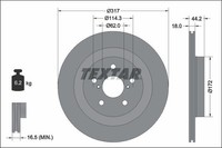 2X Textar Bremsscheibe 92343103 FüR Lexus Suzuki Toyota