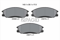 Bremsbelagsatz Scheibenbremse Pagid T1307N FüR Hyundai Starex Bus A1 Santa FÉ 1