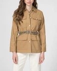 Maje Women's Brown Embroidered Belt Coat Size 36 FR 8 UK 4 US MFPOU00378