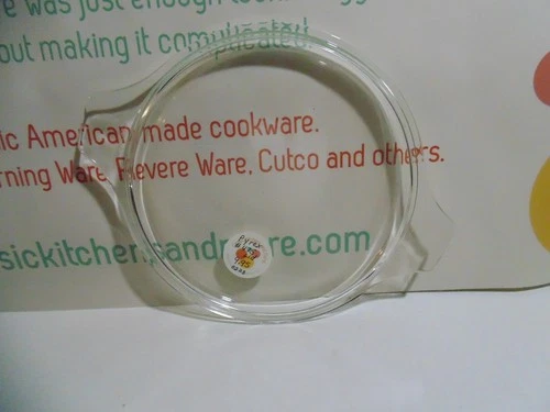 Vintage Pyrex Cinderella Style Lid # 475-C Clear Glass  Cover