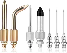 7pcs Grease Gun Accessory Kit, Include 3 Nozzles, 1 Needle Dispenser,... 