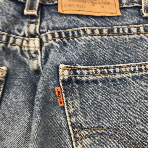 Vintage Levis Jeans Boys 14 (Fits 27x27) SLim Orange Tab Distressed Fade Grunge - Picture 14 of 16