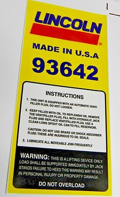 2t Ton Floor jack U-Cup Seal -1 1/2 or 2 Ton- Lincoln -Snap On -93642