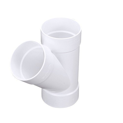 NDS 4P08C X Hub PVC S&D 45° Wye, 4 in, White - Picture 1 of 2