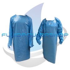 MADE IN USA -180 PCS $3.22 EA DISPOSABLE ISOLATION POLYETHYLENE LATEX FREE GOWN