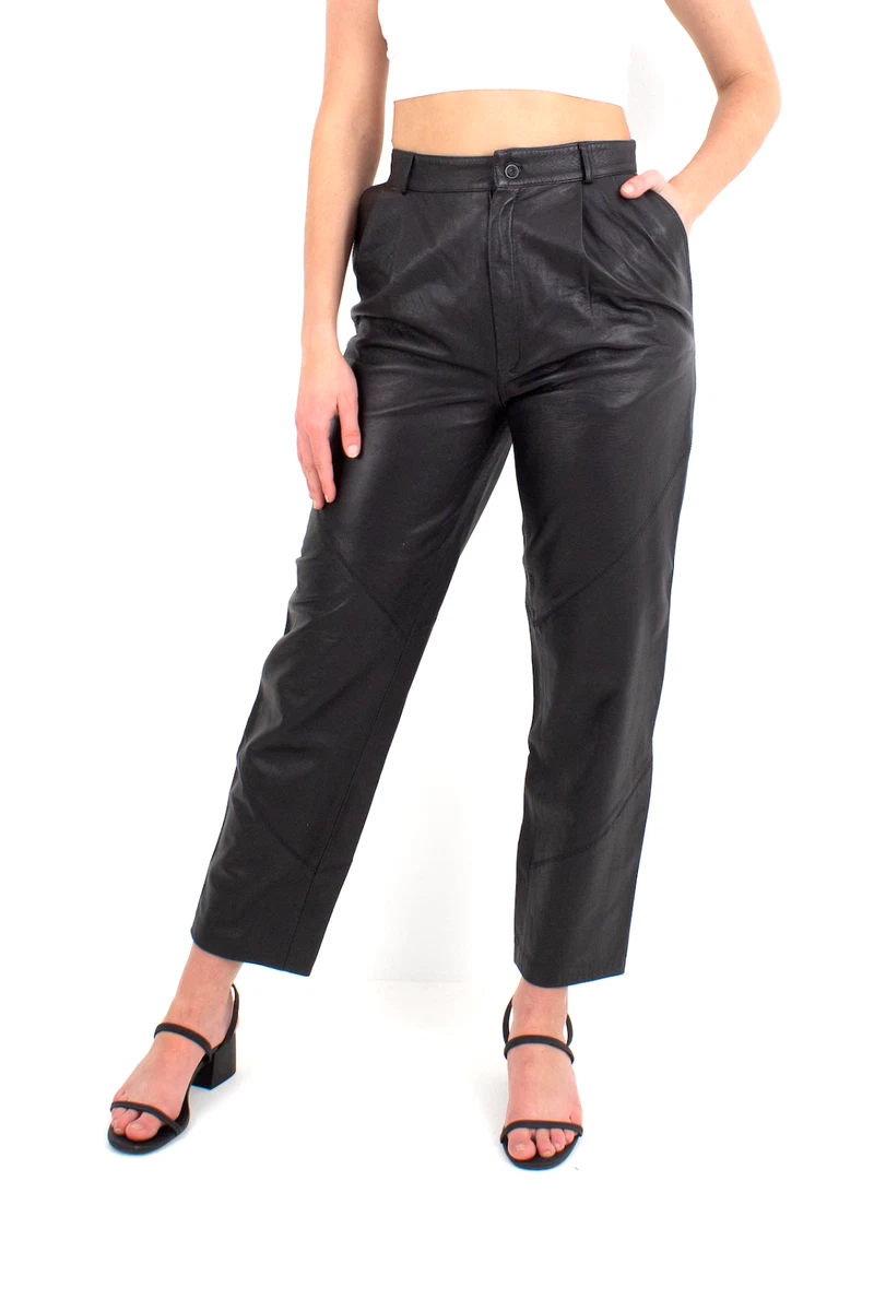 Real leather hotsell trousers womens