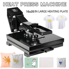 16" x 20" Digital Clamshell Heat Press Machine DIY T-shirt Sublimation Transfer