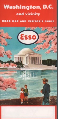 1956 Esso Road Map: Washington, D.C. and Vicinity NOS