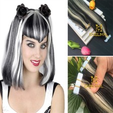 black mix blonde 16inch 40cm Tape In Skin Weft Remy Human Hair Extensions